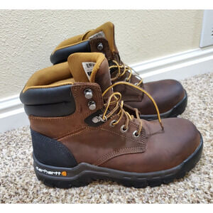 Carhartt Men’s 6" Steel Toe Work Boots Size 7 Leather Lace‑Up ASTM F2413-18 EH